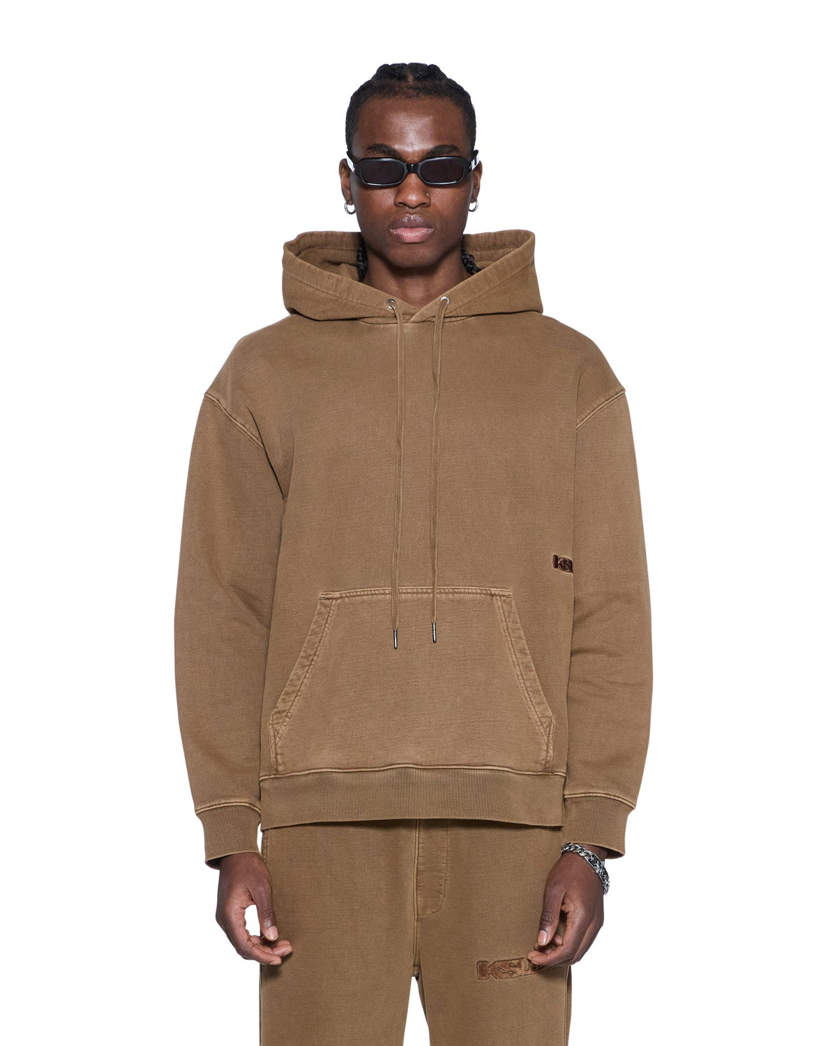 Mens 4x4 Paise Biggie Hoodie Espresso Regular Fleece - Brown