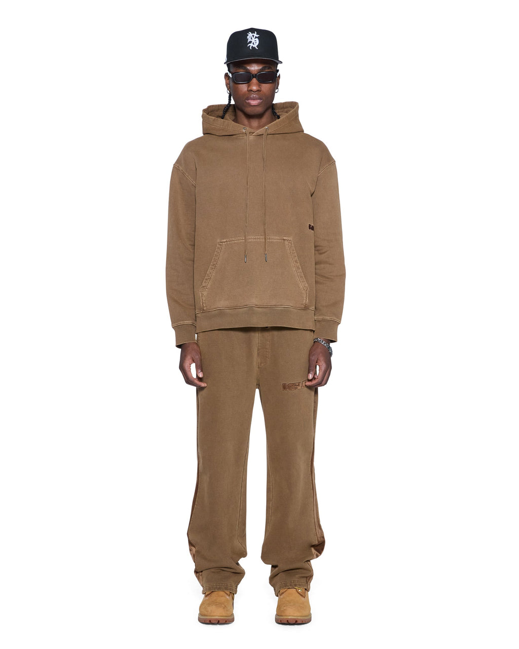 Mens 4x4 Paise Biggie Hoodie Espresso Regular Fleece - Brown