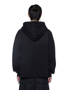 Mens Intruder Ekcess Zip Hoodie Jet Black Oversized Fleece - Black