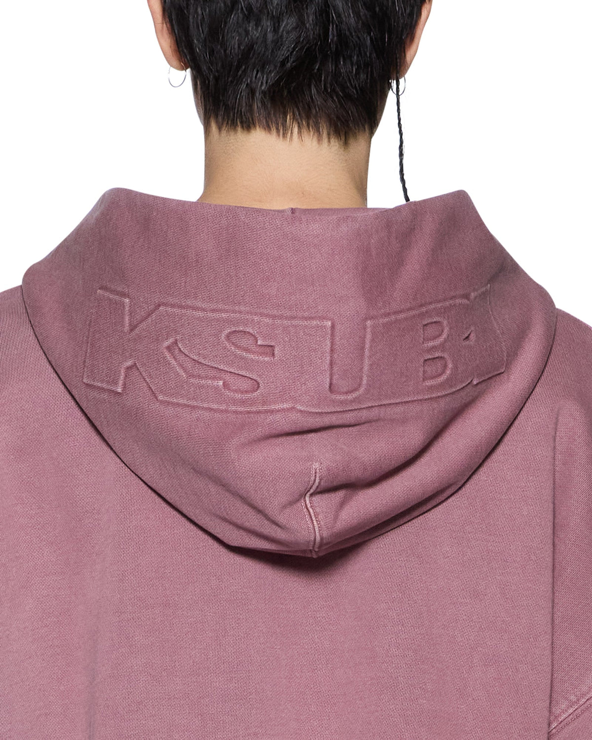 Mens Intruder Ekcess Zip Hood Plum Oversized Fleece - Purple