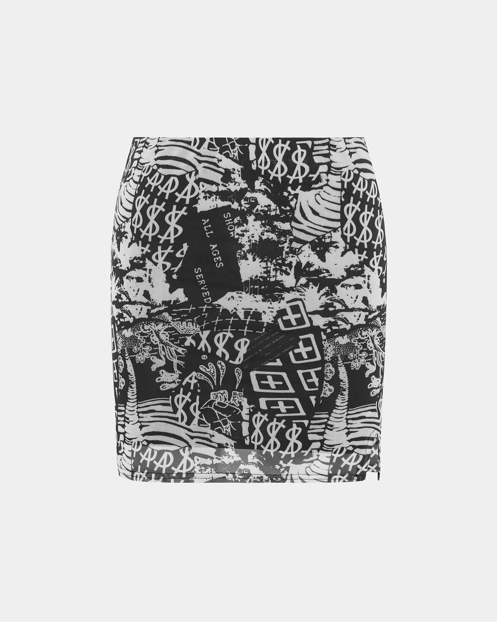 Womens Graf Low Mini Skirt Fitted Skirts - Multi Colour