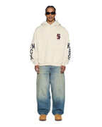 Mens Bolter Ekcess Hoodie Ecru Oversized Fleece - Beige