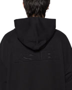 Mens Intruder Ekcess Hoodie Jet Black Oversized Fleece - Black