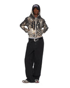 Womens Mowalola Zip Hoodie Cheetah Slim Fleece - Multi Colour