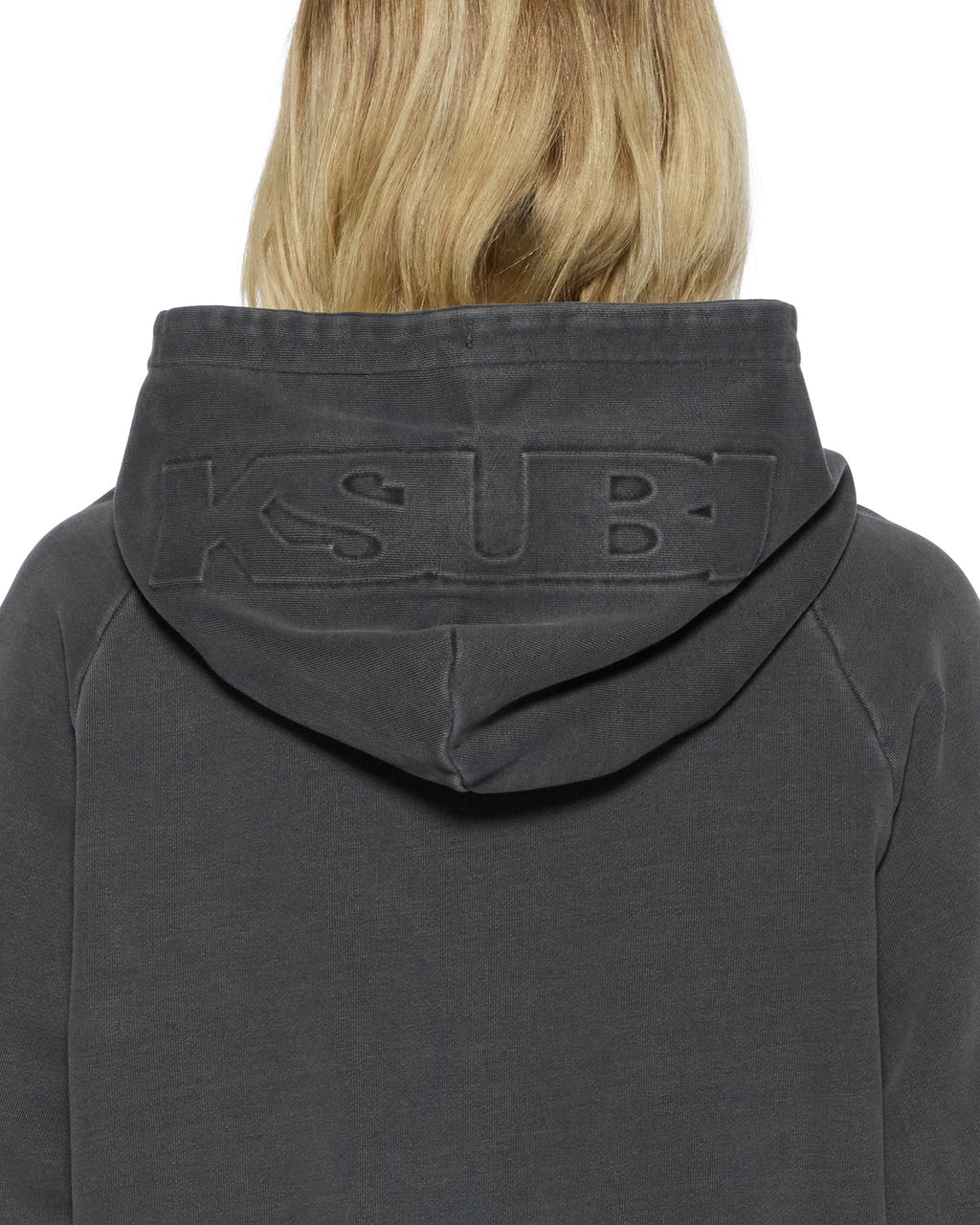 Womens Origin Hoodie Charcoal Oversized Fleece - Grey