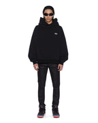 Mens Lords Ekcess Hoodie Jet Black Oversized Fleece - Black