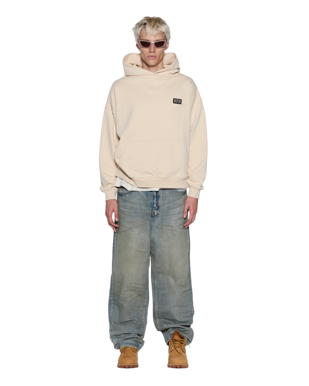 Mens Lords Ekcess Hoodie Desert Oversized Fleece - Beige