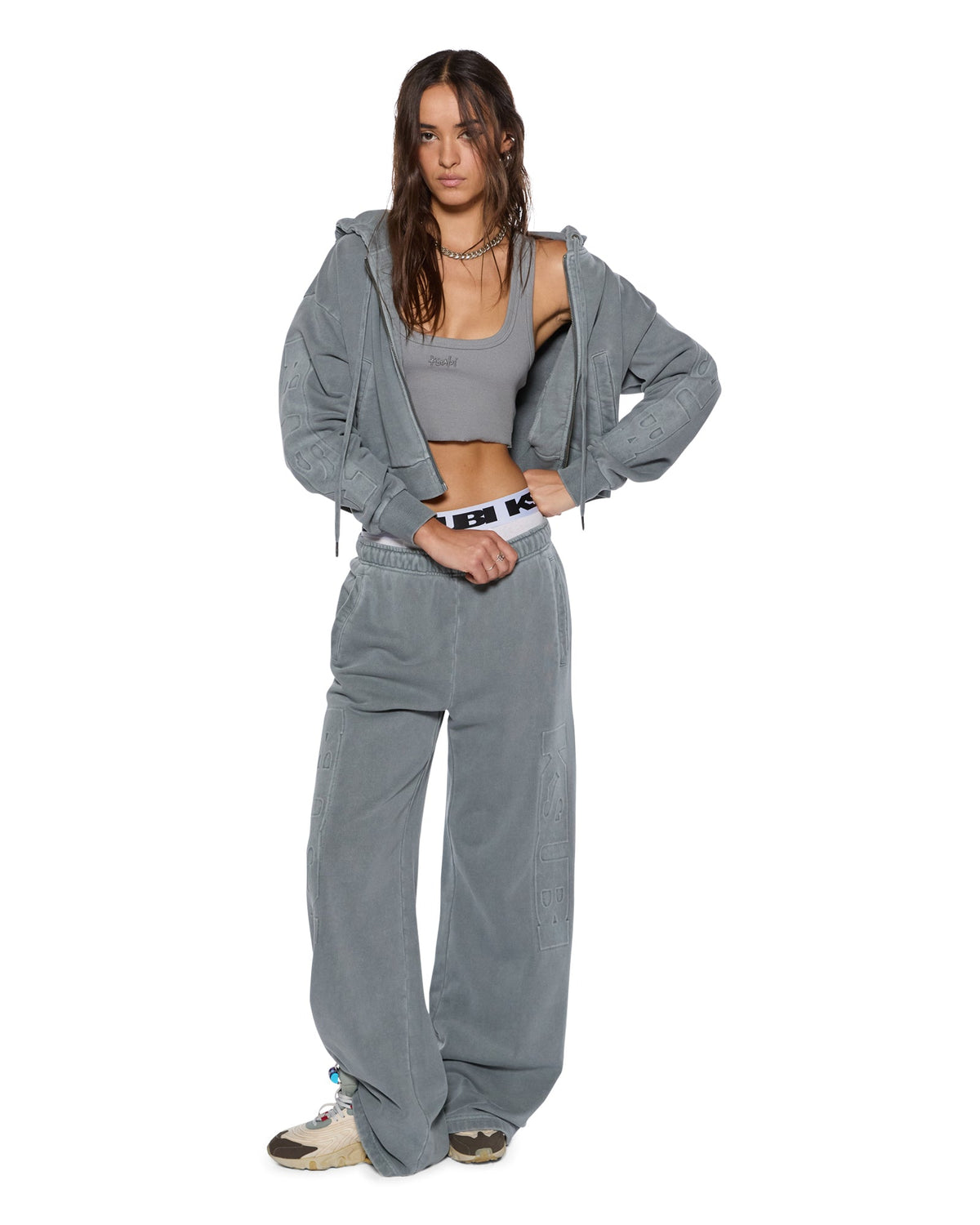 Womens Sott Origin Hoodie Nightowl Grey Oversized Fleece - Grey