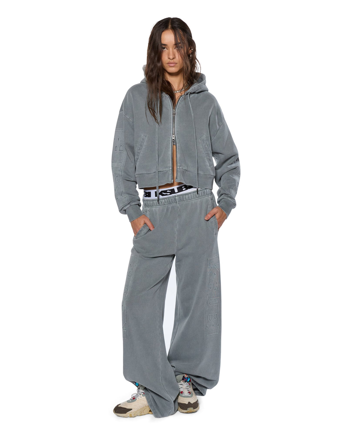 Womens Sott Origin Hoodie Nightowl Grey Oversized Fleece - Grey