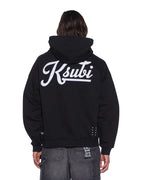 Mens Outfield Ekcess Hoodie Black Oversized Fleece - Black