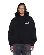 Mens Outfield Ekcess Hoodie Black Oversized Fleece - Black