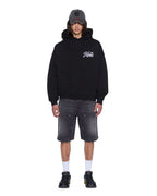 Mens Outfield Ekcess Hoodie Black Oversized Fleece - Black