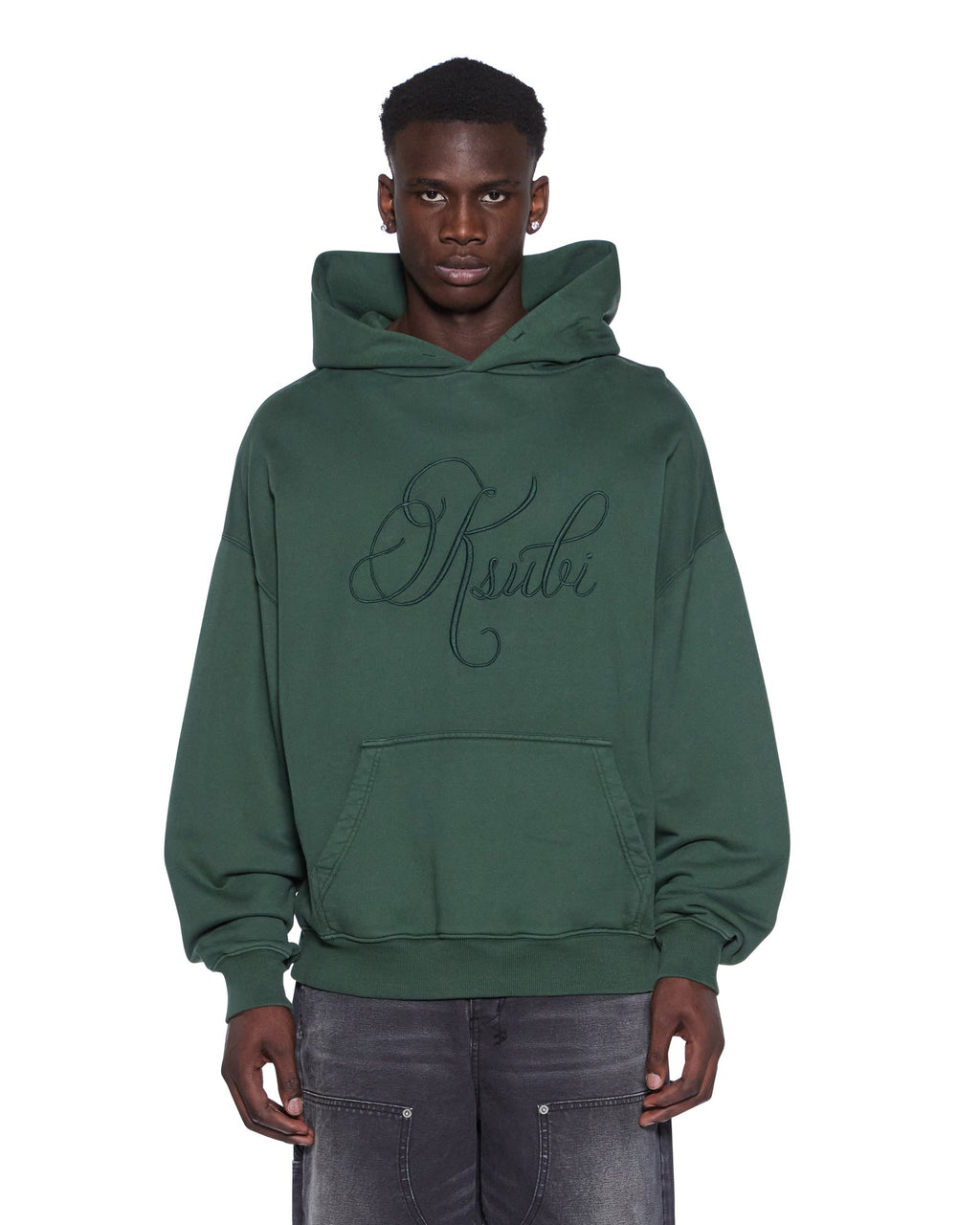Mens Prestige Ekcess Hoodie Hash Oversized Fleece - Green
