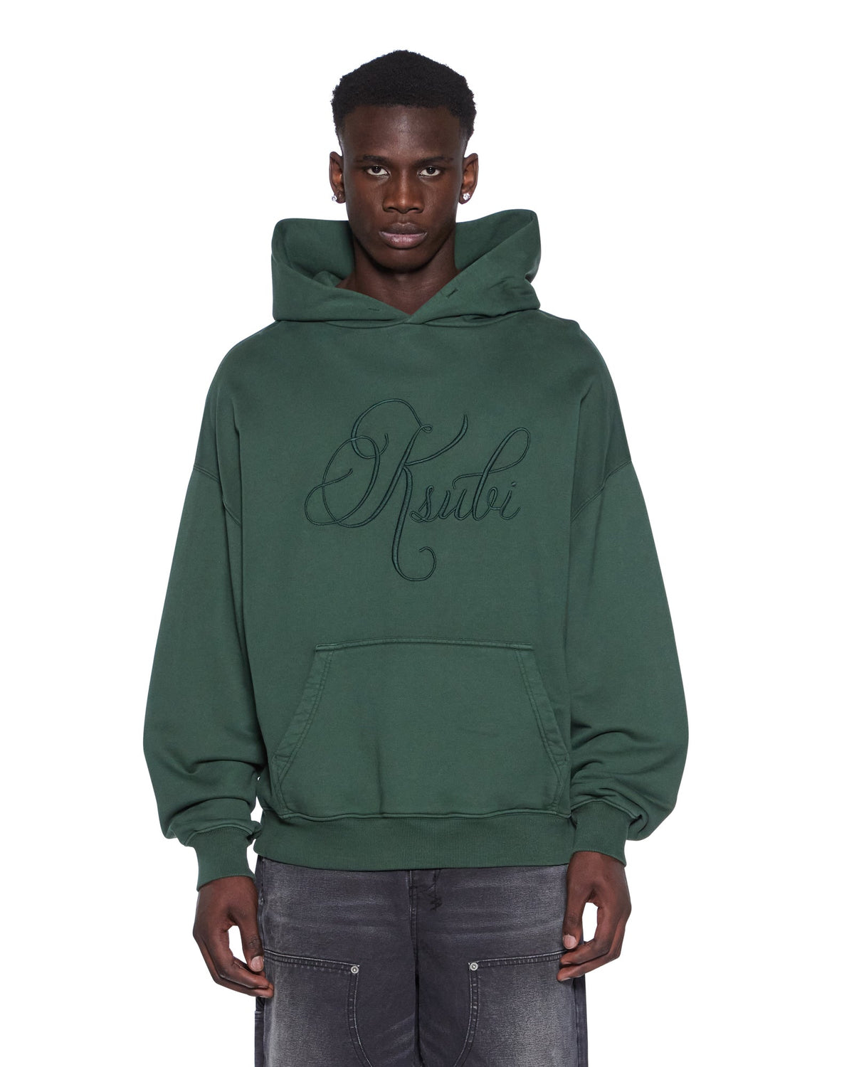 Mens Prestige Ekcess Hoodie Hash Oversized Fleece - Green