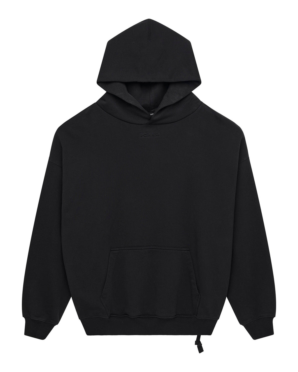 Mens Intruder Ekcess Hoodie Jet Black Oversized Fleece - Black