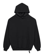 Mens Intruder Ekcess Hoodie Jet Black Oversized Fleece - Black