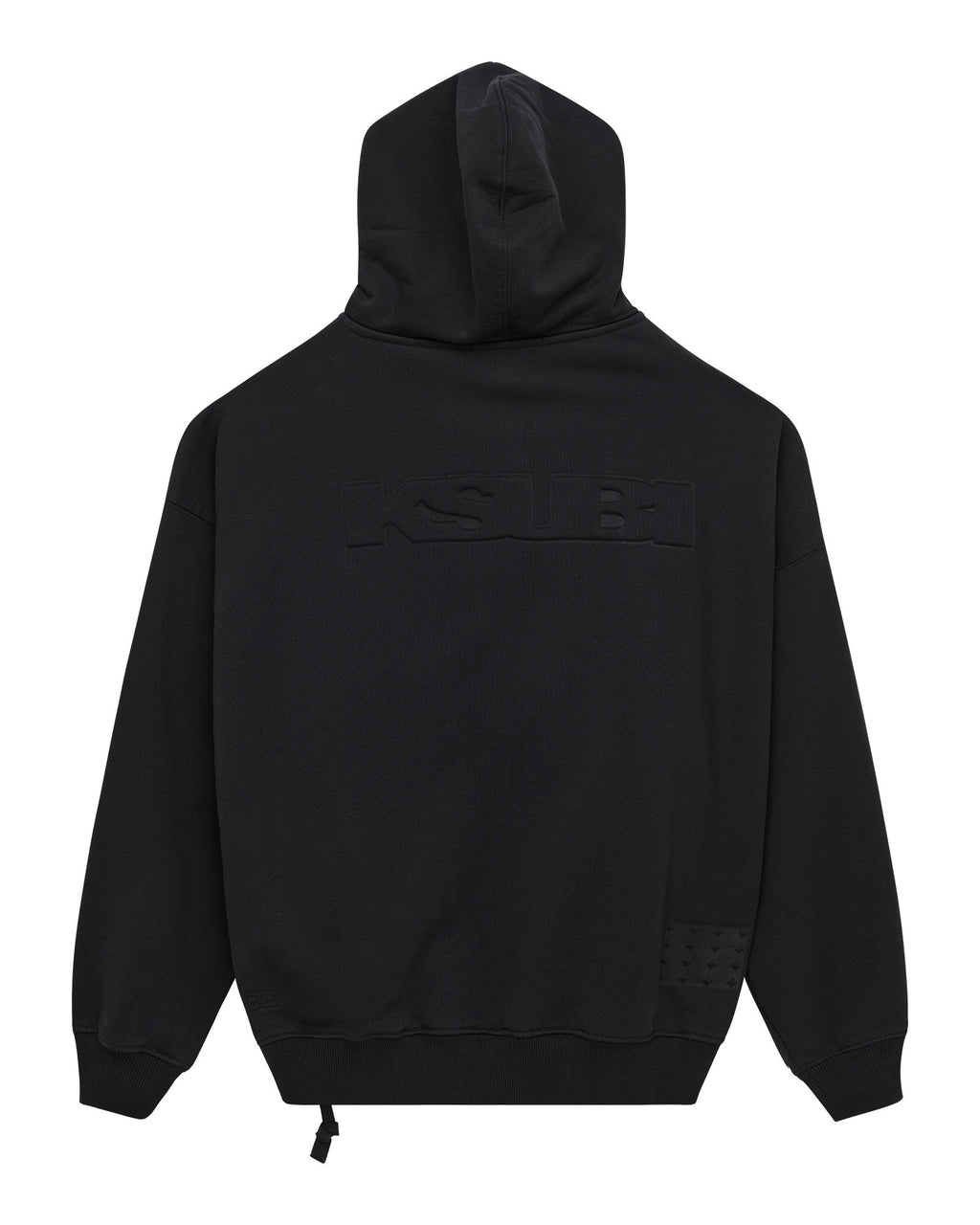 Mens Intruder Ekcess Hoodie Jet Black Oversized Fleece - Black