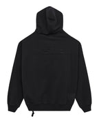 Mens Intruder Ekcess Hoodie Jet Black Oversized Fleece - Black