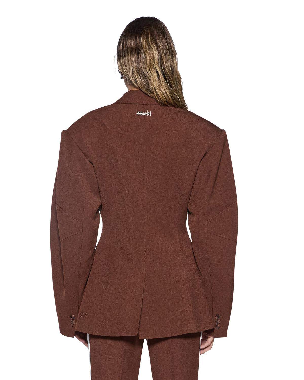 Womens Dare Cinched Blazer Chocolate Fitted Jackets - Brown