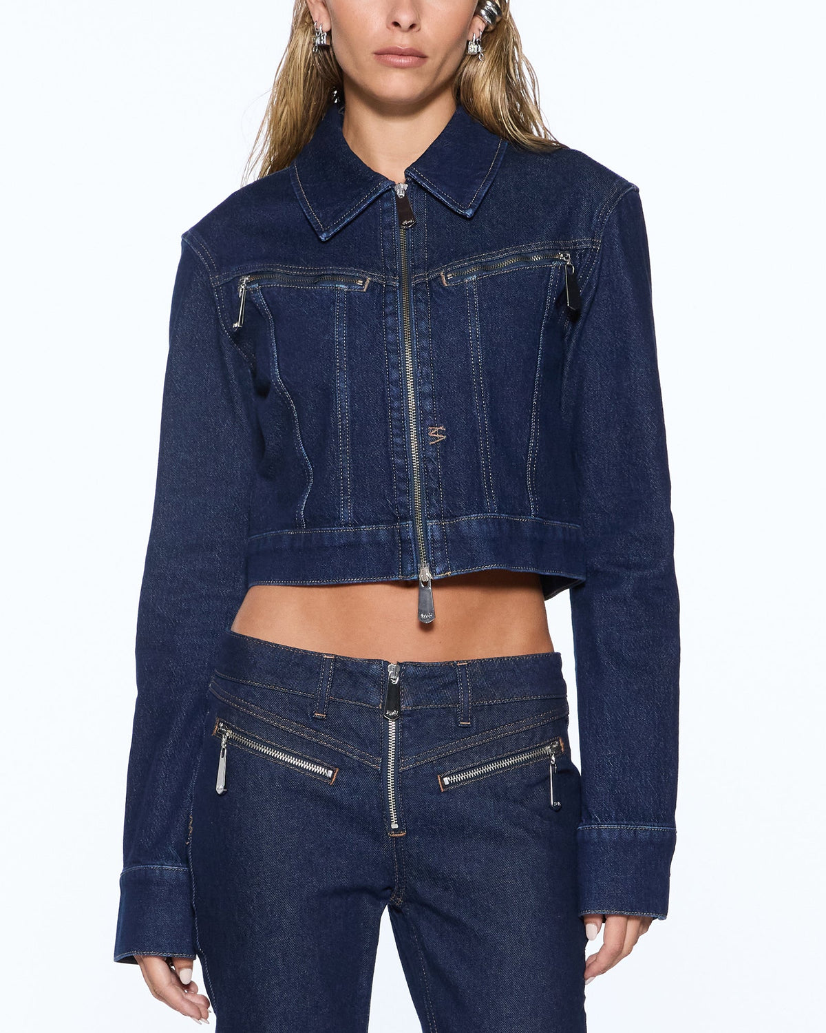 Womens Slim Trucker Jacket Original Rinse Slim Jackets - Denim