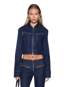 Womens Slim Trucker Jacket Original Rinse Slim Jackets - Denim