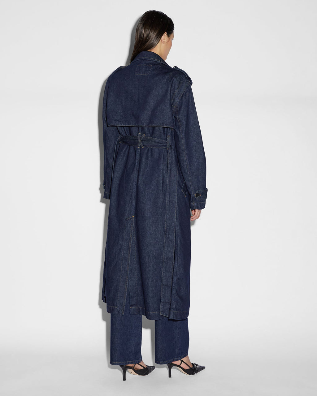 Womens Affinity Trench Legacy Relaxed Jackets - Denim