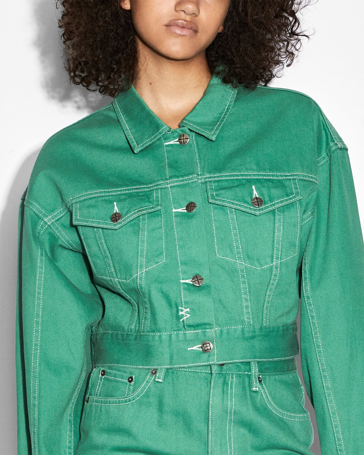 Womens Billie Jacket Jade Oversized Jackets - Green