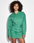 Womens Billie Jacket Jade Oversized Jackets - Green