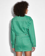 Womens Billie Jacket Jade Oversized Jackets - Green