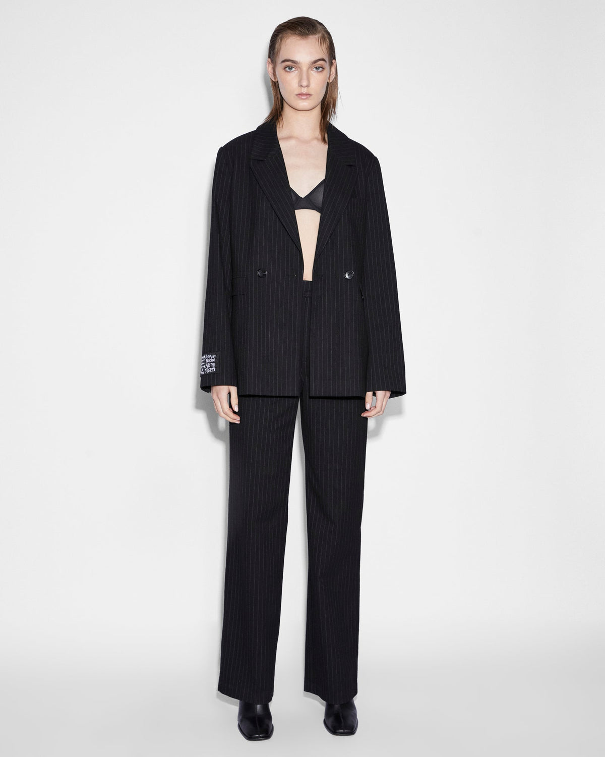 Womens Dettached Trouser Klassic Straight Pants - Black