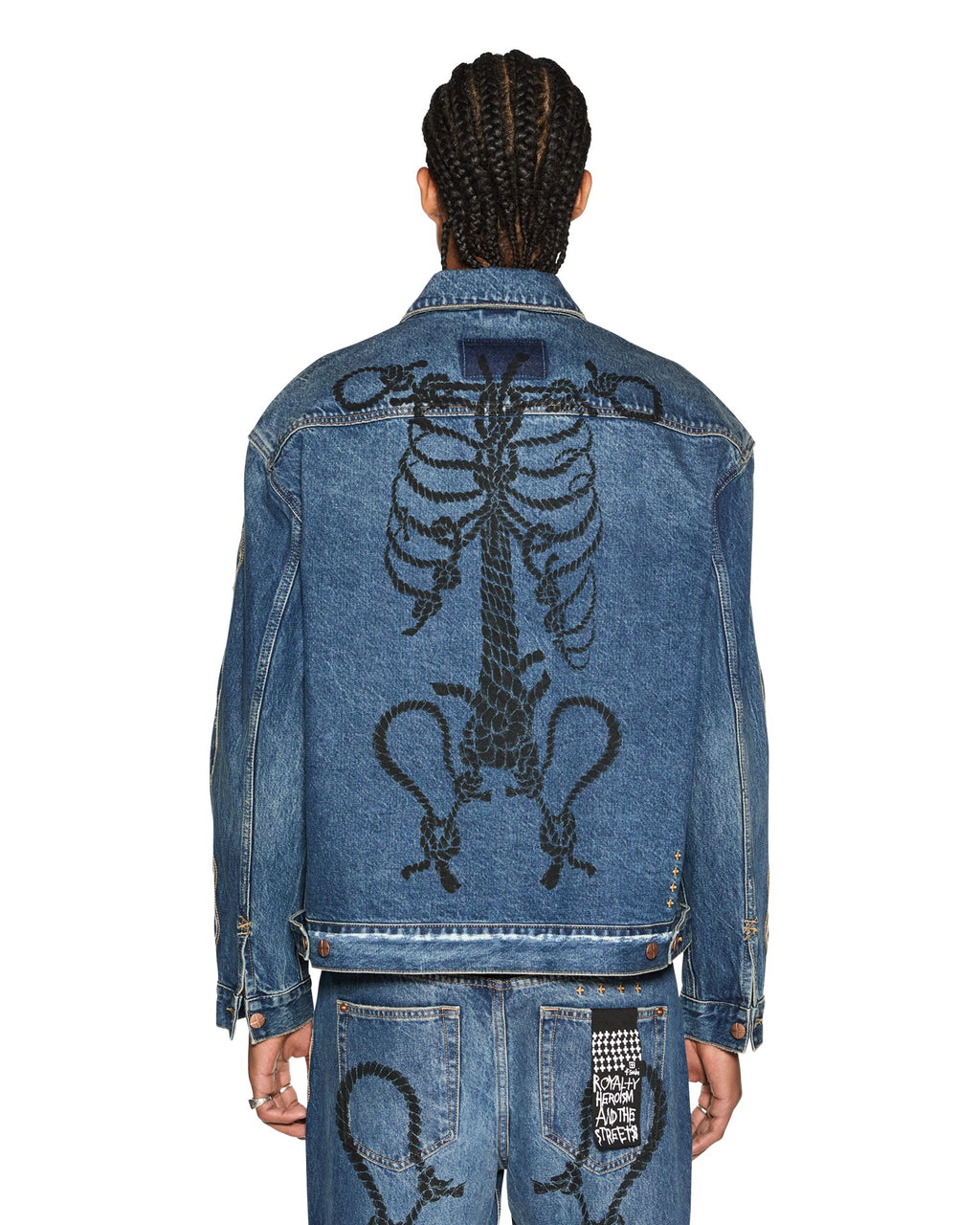 Mens Roped Doubledown Oh G Jacket Antique Kraft Oversized Jackets - Denim
