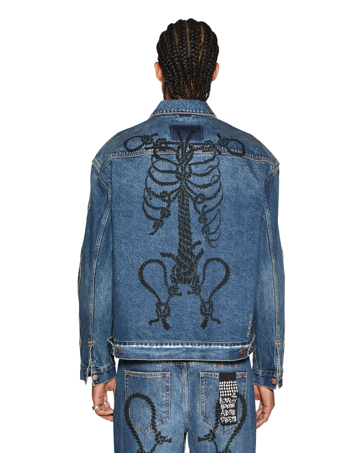 Mens Roped Doubledown Oh G Jacket Antique Kraft Oversized Jackets - Denim