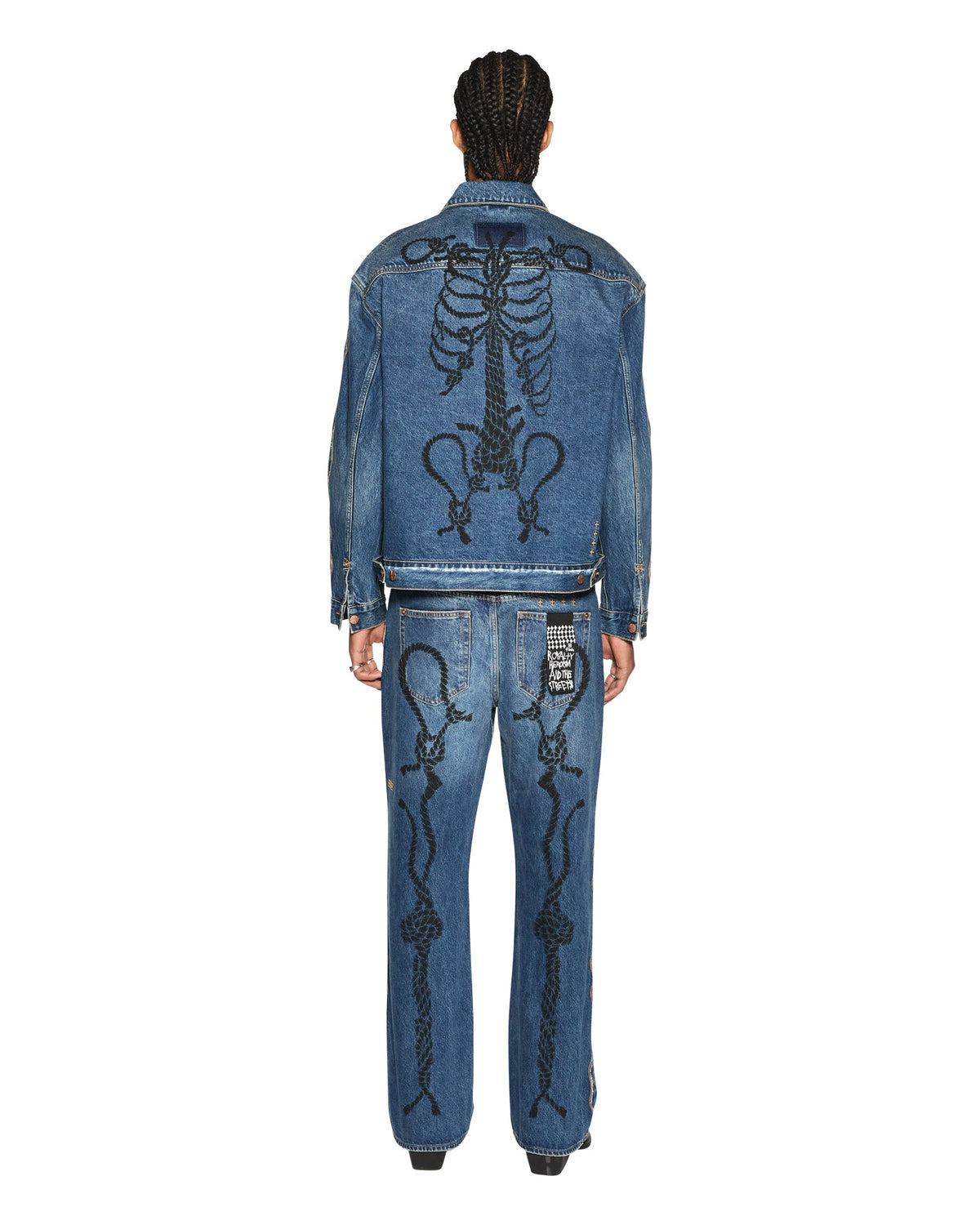 Mens Roped Doubledown Oh G Jacket Antique Kraft Oversized Jackets - Denim
