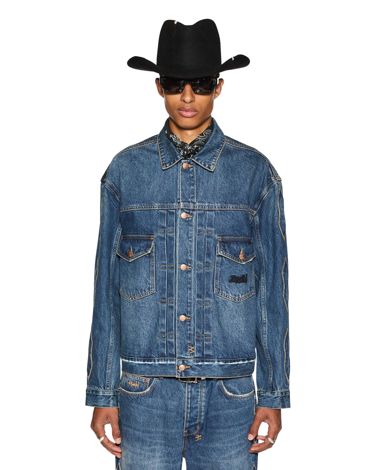 Mens Roped Doubledown Oh G Jacket Antique Kraft Oversized Jackets - Denim