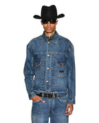 Mens Roped Doubledown Oh G Jacket Antique Kraft Oversized Jackets - Denim