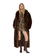 Womens Alton Faux Fur Jacket Tawny Straight Jackets - Brown