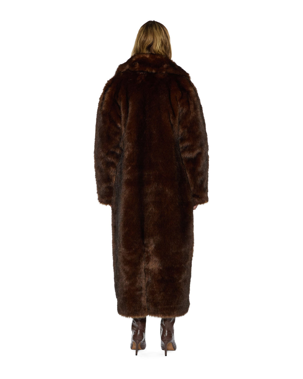 Womens Alton Faux Fur Jacket Tawny Straight Jackets - Brown