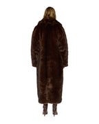 Womens Alton Faux Fur Jacket Tawny Straight Jackets - Brown