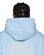 Mens Intruder Ekcess Zip Thru Hood Ice Mist Oversized Fleece - Blue