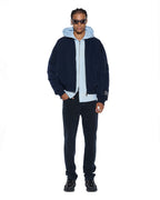 Mens Intruder Ekcess Zip Thru Hood Ice Mist Oversized Fleece - Blue