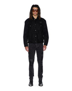 Mens Oh G Jacket Flocked Black Oversized Jackets - Black