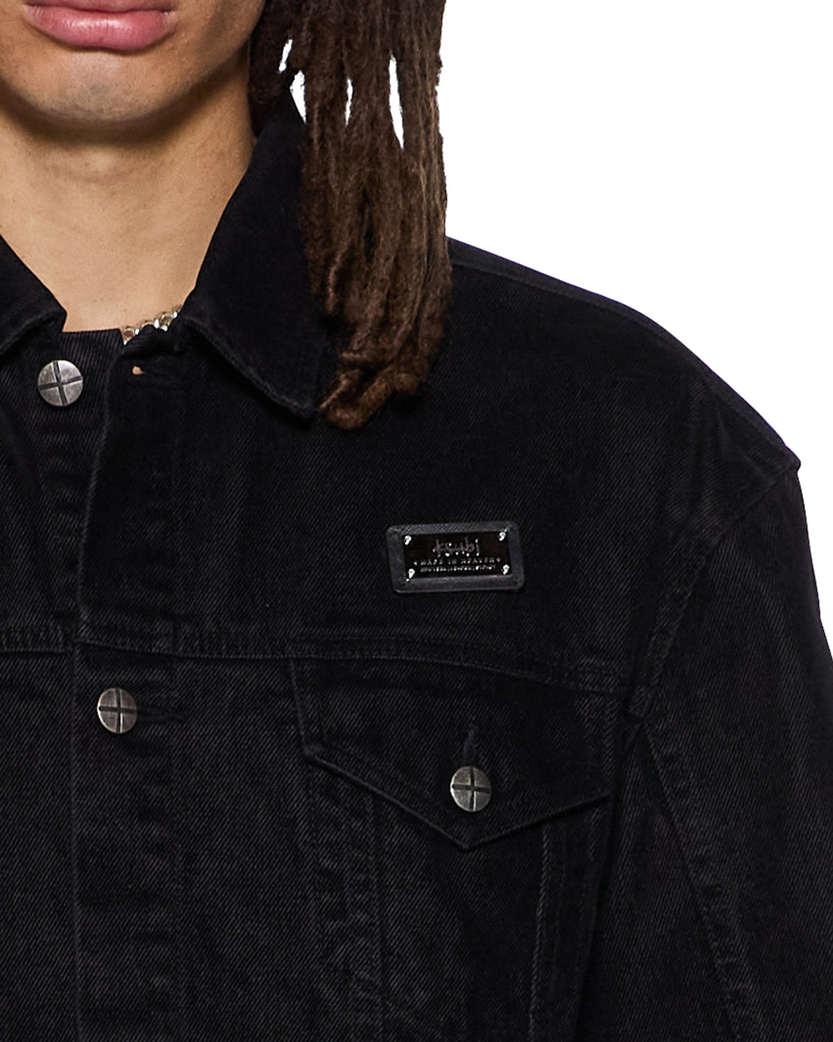 Mens Oh G Jacket Flocked Black Oversized Jackets - Black