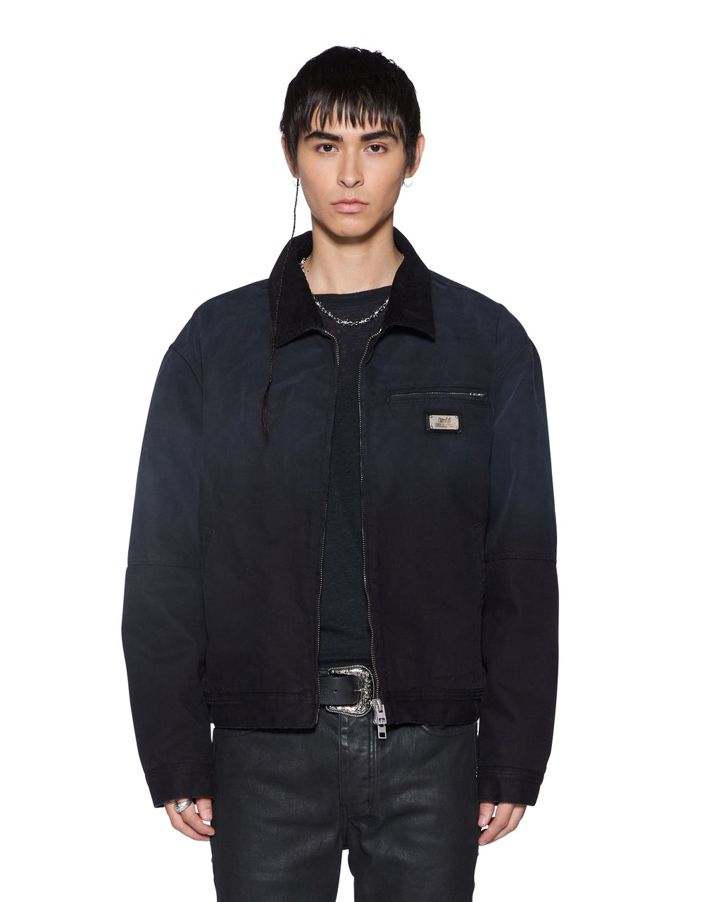 Mens Plated Greenwich Jacket Black Relaxed Jackets - Black
