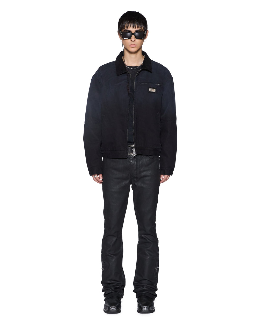 Mens Plated Greenwich Jacket Black Relaxed Jackets - Black
