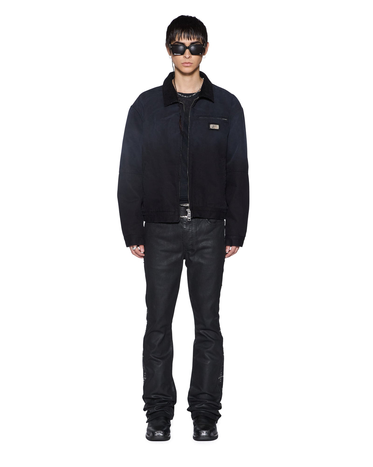 Mens Plated Greenwich Jacket Black Relaxed Jackets - Black