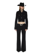 Womens Soho Lo Jet Black Bootcut Denim Jeans - Black