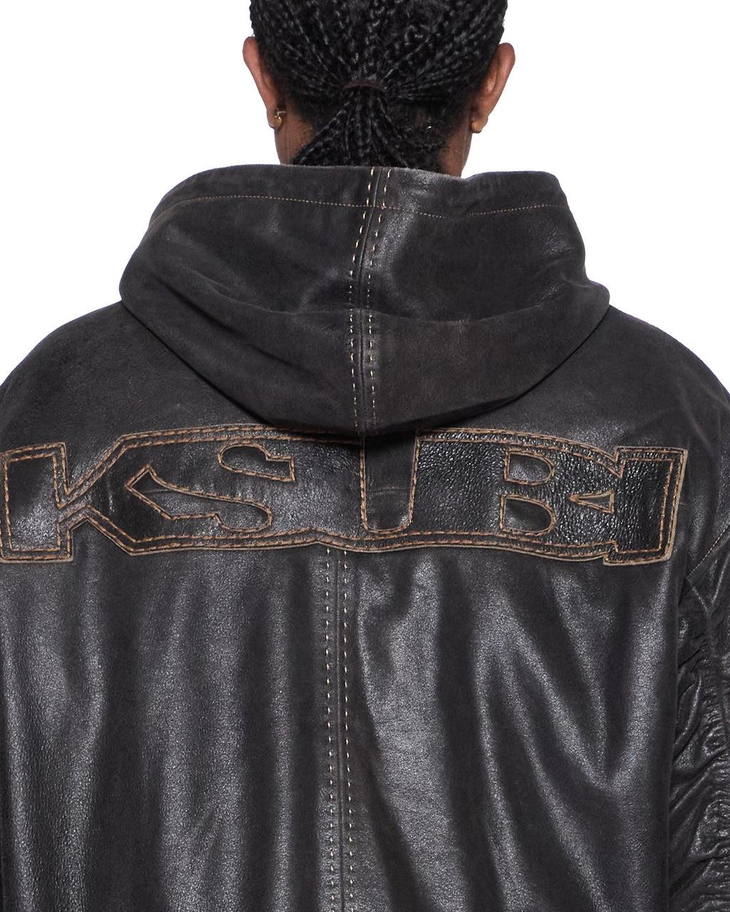 Mens Slouchy Leather Bomber Jacket Aged Brown Relaxed Jackets - Brown