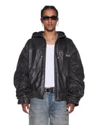 Mens Slouchy Leather Bomber Jacket Aged Brown Relaxed Jackets - Brown