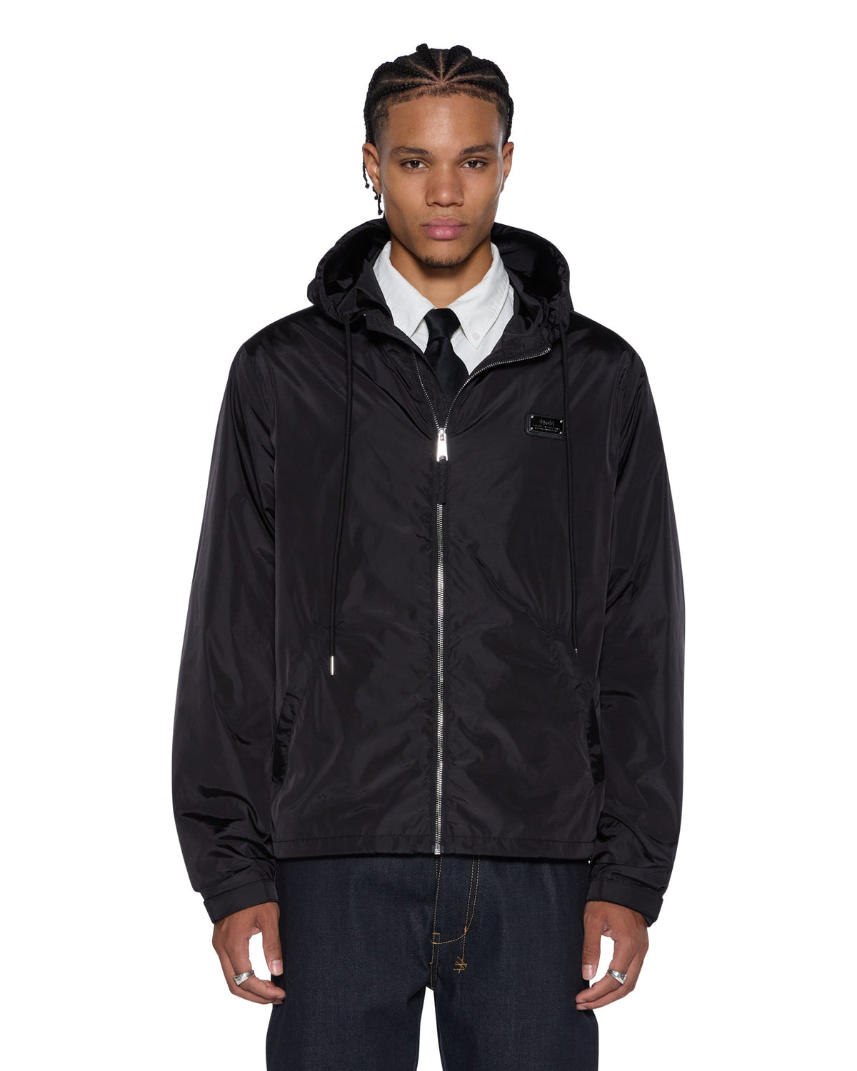 Mens Tek Nylon Jacket Black Regular Jackets - Black