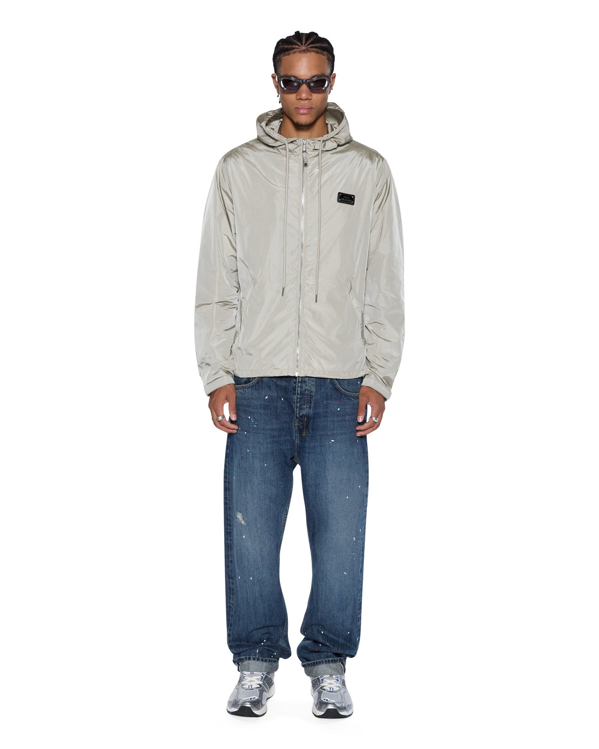 Mens Tek Nylon Jacket Stone Regular Jackets - Beige